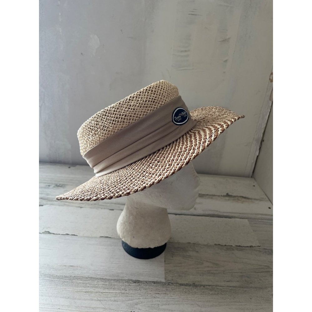 Ahead Fine Hats straw hat with ribbon Dancing Rabbit Golf Club size L/XL